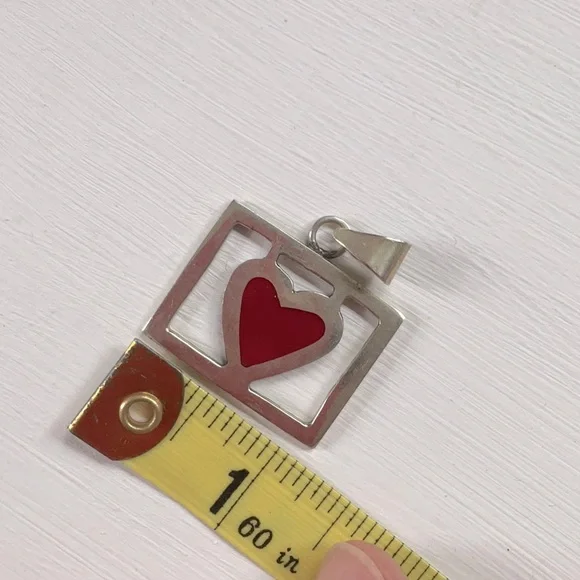 Silver heart pendant - Picture 5 of 5